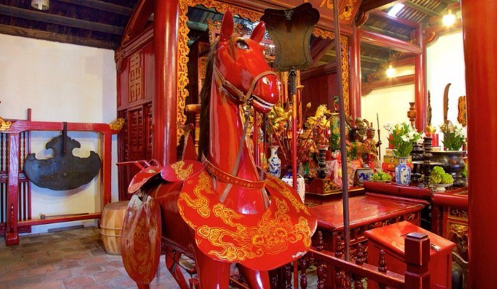 inside the jade mountain temple hanoi vietnam