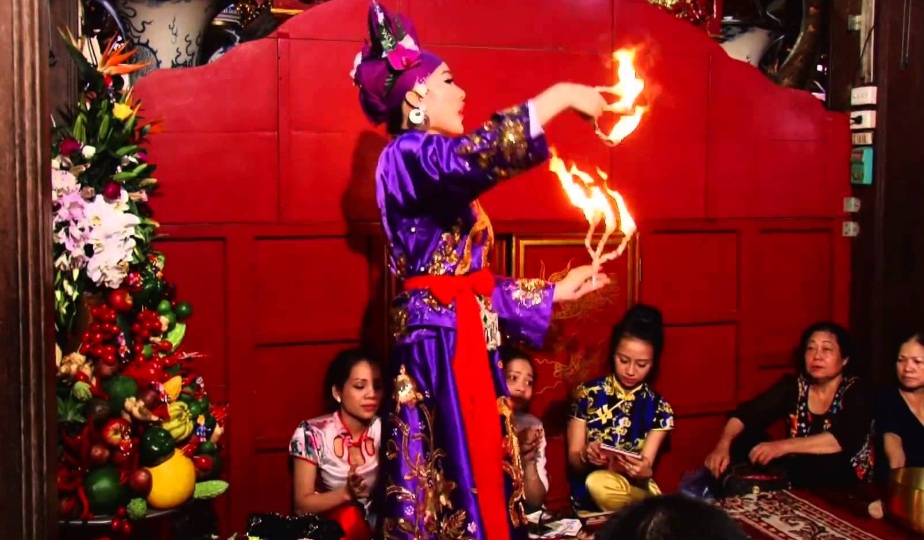 A ceremony of worship of the Mother of Nature in Vietnam