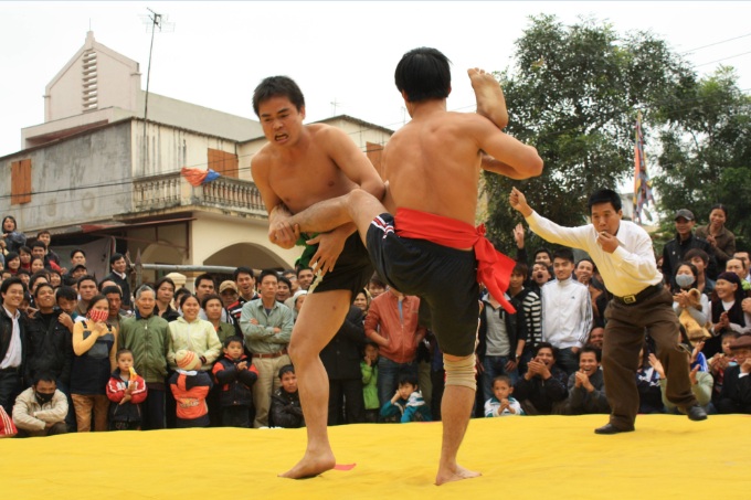 Wrestling as a village festival vietnam
