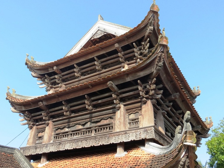 the architecture of Keo Pagoda of Vietnam