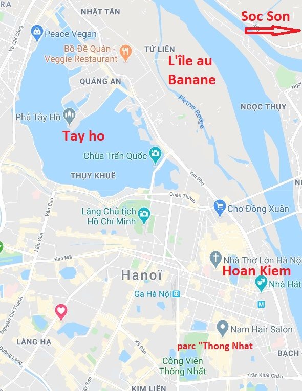 Map in Hanoi