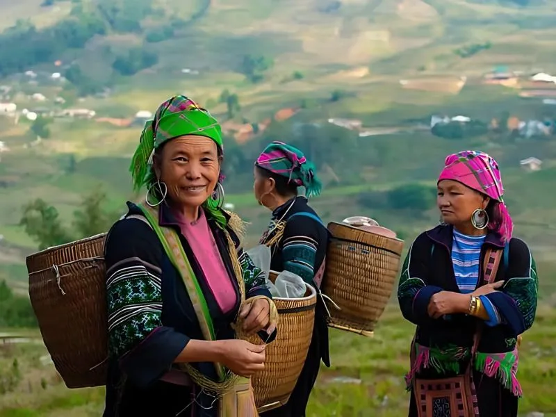 Hmong ethnic group in Bac Ha, Vietnam