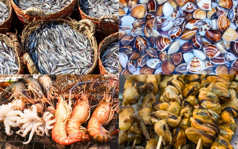 Freshly caught seafood, ready to be savored in Mui Ne
