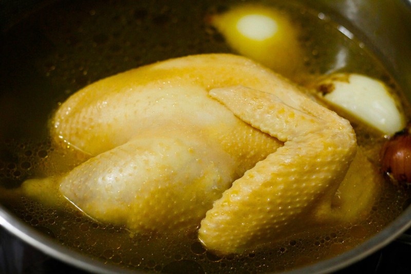 Poulet boulli