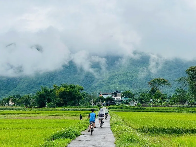 Cycling in Mai Chau, Vietnam